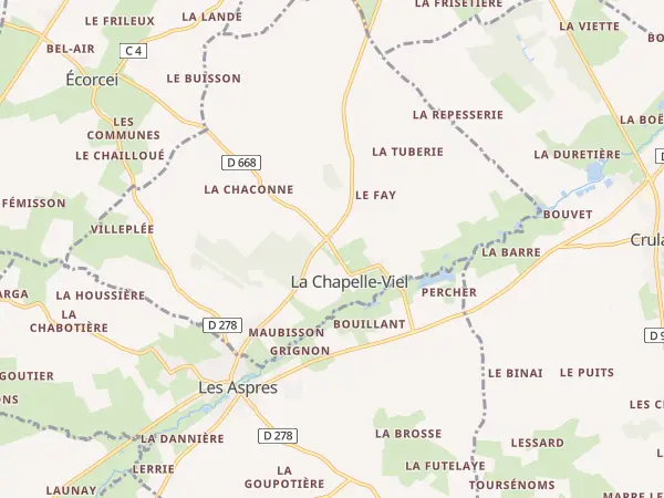Plan de La Chapelle-Viel