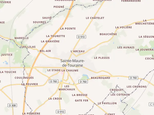 Plan de Sainte-Maure-de-Touraine