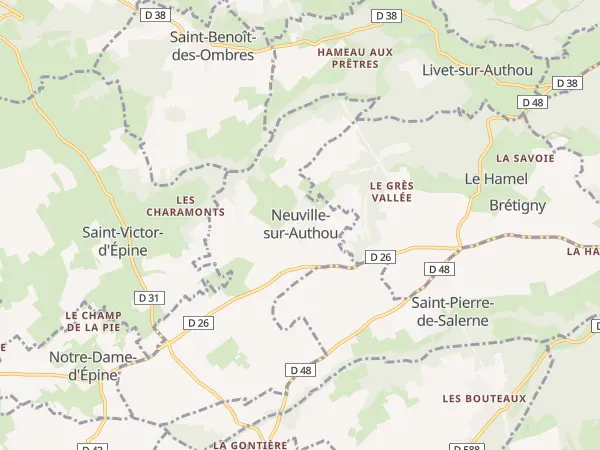 Plan de Neuville-sur-Authou