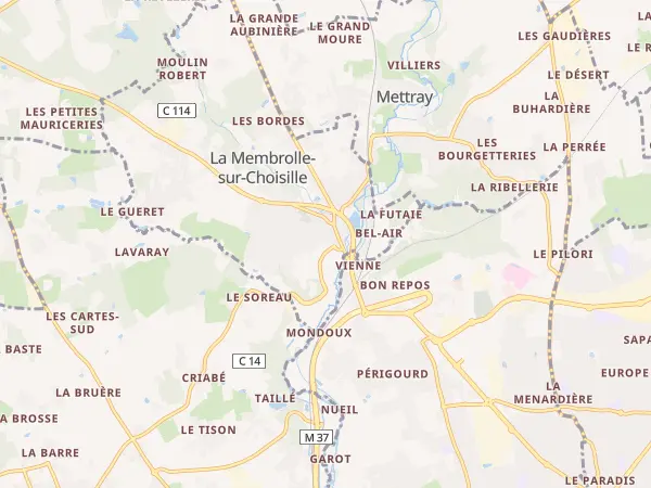 Plan de La Membrolle-sur-Choisille