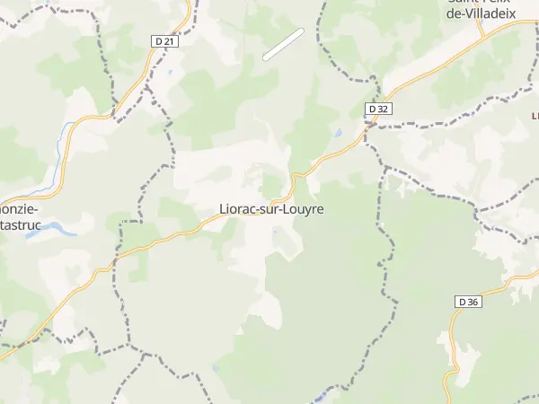 Plan de Liorac-sur-Louyre