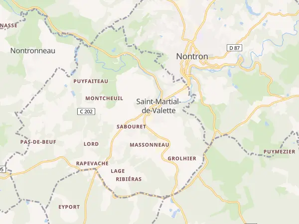 Plan de Saint-Martial-de-Valette