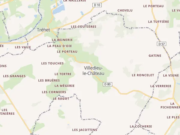 Plan de Villedieu-le-Château