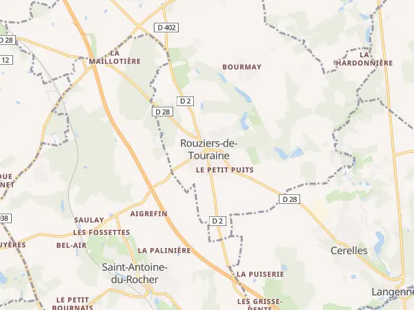 Plan de Rouziers-de-Touraine