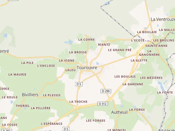 Plan de Tourouvre au Perche