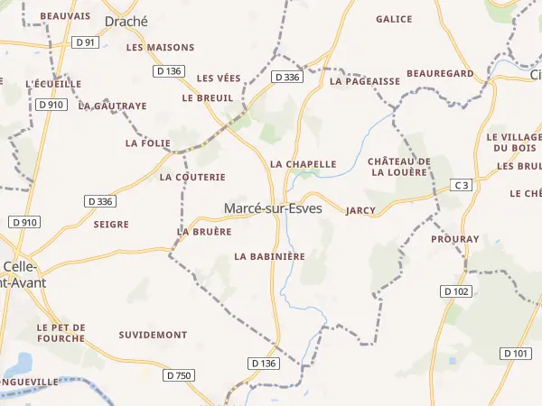 Plan de Marcé-sur-Esves