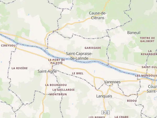 Plan de Saint-Capraise-de-Lalinde