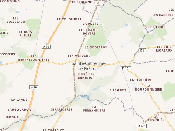 Plan de Sainte-Catherine-de-Fierbois