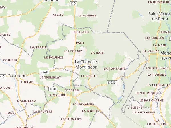Plan de La Chapelle-Montligeon