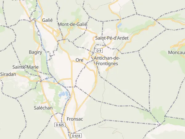 Plan de Frontignan-de-Comminges