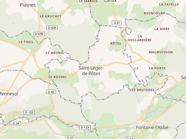 Plan de Saint-Léger-de-Rôtes