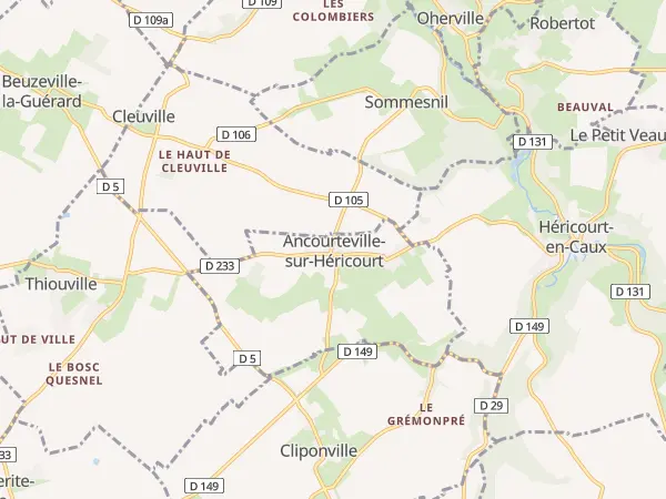 Plan de Ancourteville-sur-Héricourt