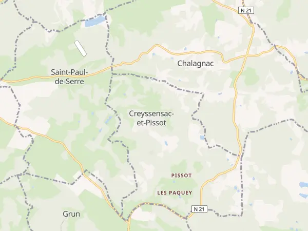Plan de Creyssensac-et-Pissot