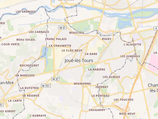 Plan de Joué-lès-Tours