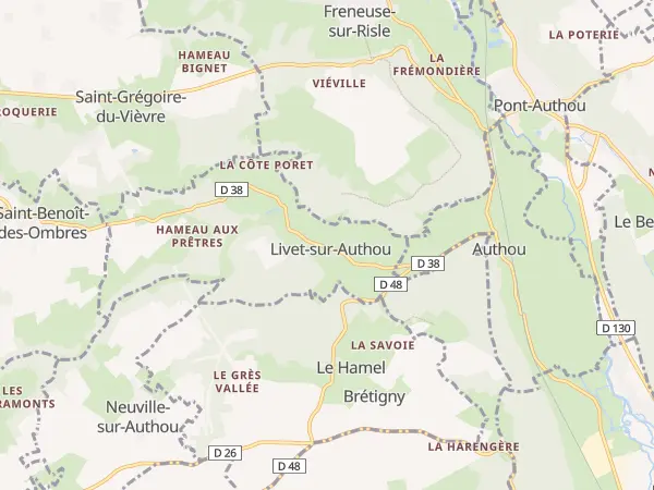 Plan de Livet-sur-Authou