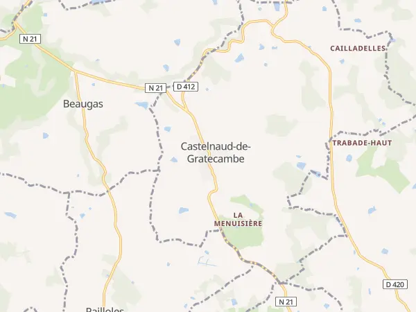 Plan de Castelnaud-de-Gratecambe