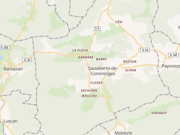 Plan de Sauveterre-de-Comminges