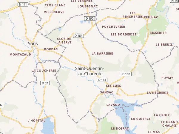 Plan de Saint-Quentin-sur-Charente