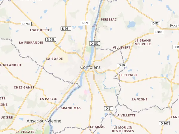 Plan de Confolens