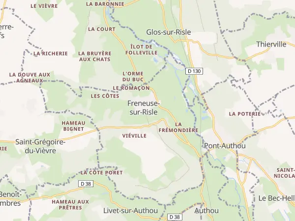 Plan de Freneuse-sur-Risle