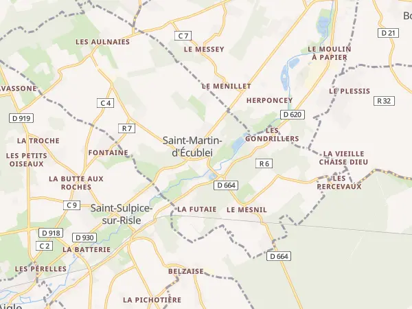 Plan de Saint-Martin-d’Écublei