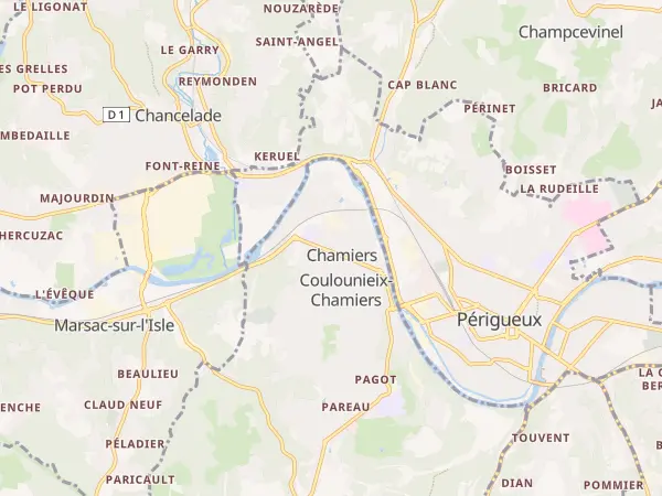 Plan de Coulounieix-Chamiers