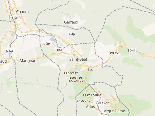 Plan de Saint-Béat-Lez