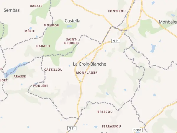 Plan de La Croix-Blanche