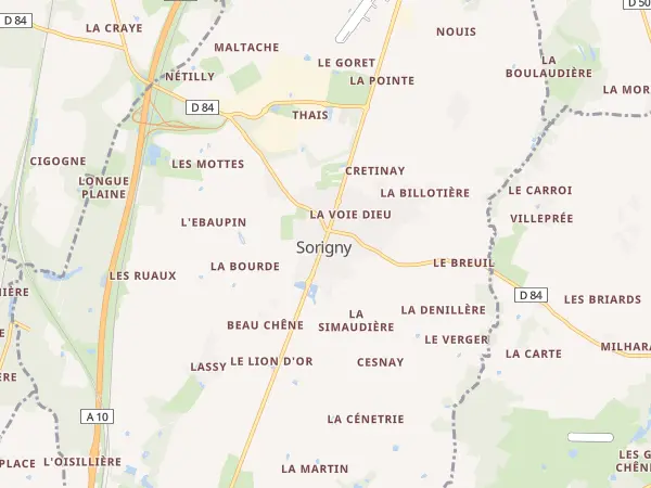 Plan de Sorigny