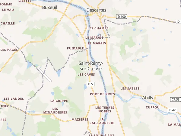 Plan de Saint-Rémy-sur-Creuse