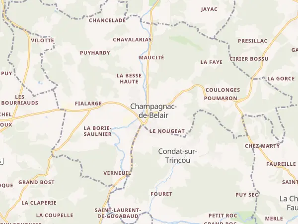 Plan de Champagnac-de-Belair