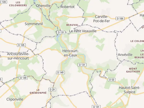 Plan de Héricourt-en-Caux