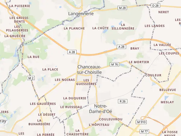 Plan de Chanceaux-sur-Choisille