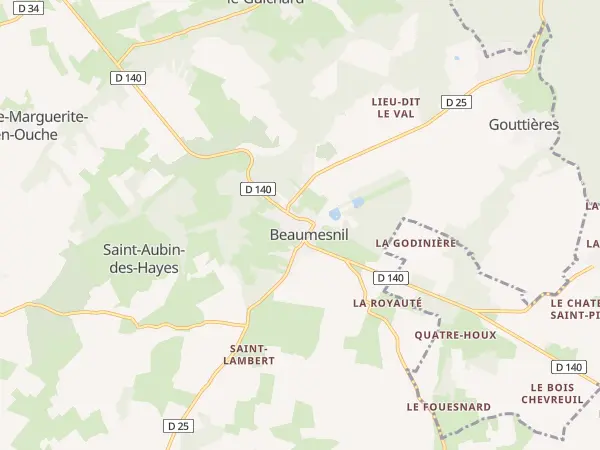 Plan de Mesnil-en-Ouche