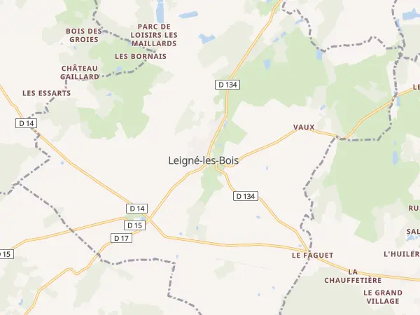 Plan de Leigné-les-Bois