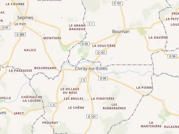 Plan de Civray-sur-Esves