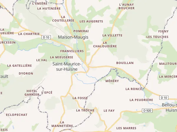 Plan de Cour-Maugis sur Huisne