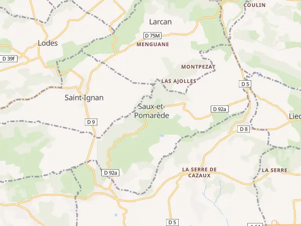 Plan de Saux-et-Pomarède