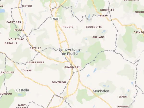 Plan de Saint-Antoine-de-Ficalba