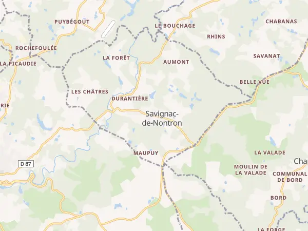 Plan de Savignac-de-Nontron