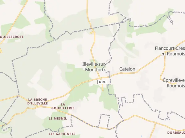 Plan de Illeville-sur-Montfort