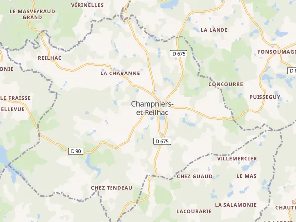 Plan de Champniers-et-Reilhac