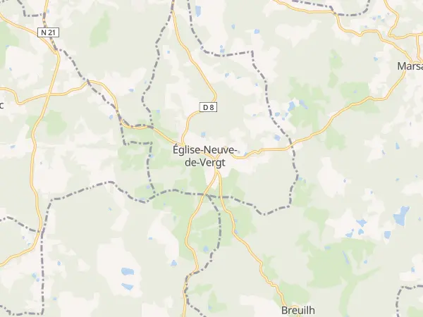 Plan de Église-Neuve-de-Vergt