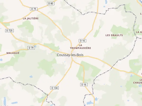 Plan de Coussay-les-Bois