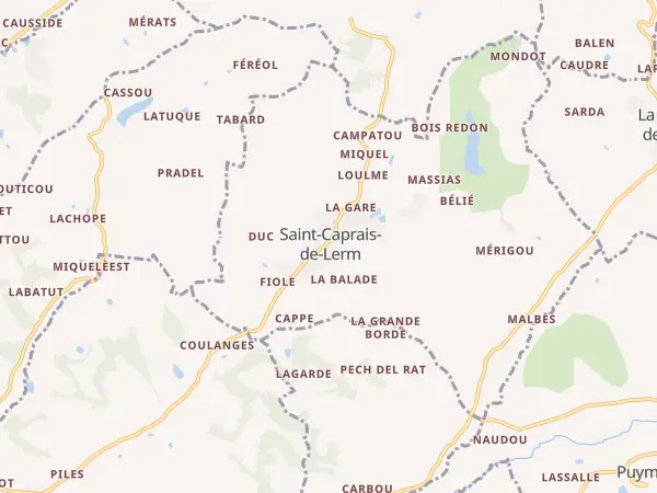 Plan de Saint-Caprais-de-Lerm