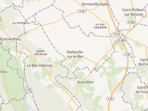 Plan de Malleville-sur-le-Bec