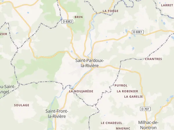 Plan de Saint-Pardoux-la-Rivière