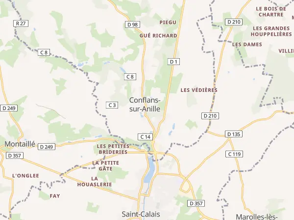 Plan de Conflans-sur-Anille