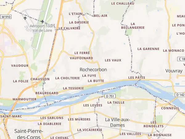 Plan de Rochecorbon