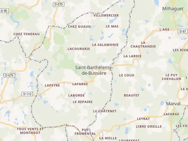 Plan de Saint-Barthélemy-de-Bussière
